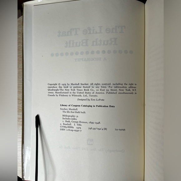 VINTAGE The life that Ruth built: A biography by Marshall Smelser - Picture 7 of 12